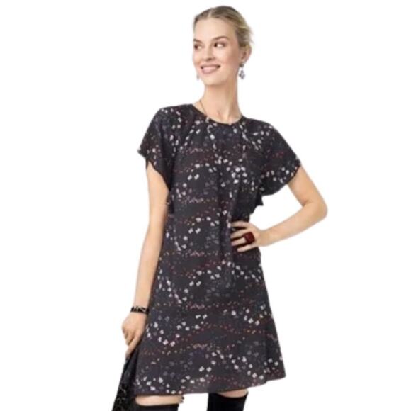 CAbi Dresses & Skirts - CAbi Floral Print Flutter Sleeve Muse Dress | Style 3828 Gray Size Mediu…